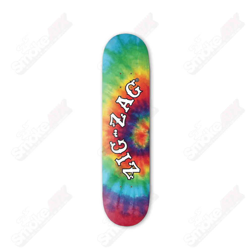 ZIG - ZAG TIE - DYE SKATEBOARD - Smoke ATX