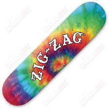 ZIG - ZAG TIE - DYE SKATEBOARD - Smoke ATX