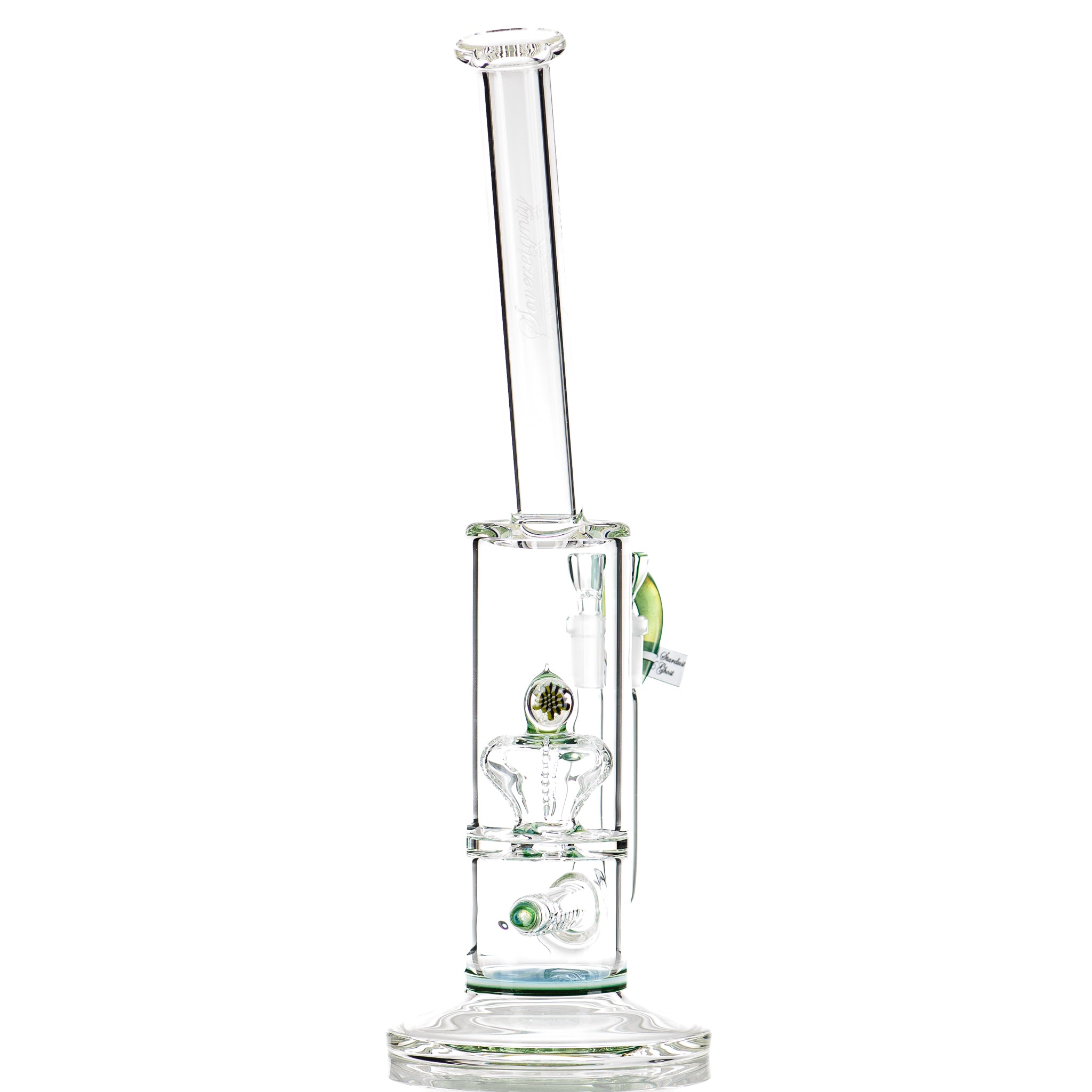 Green Stardust over Ghost Partial Accent 16mm Bent Neck w/Imperial Millie Sovereignty