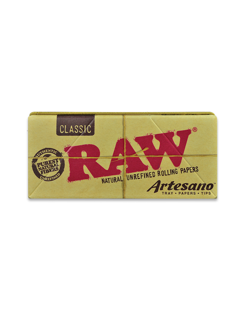RAW Artesano King Size rolling papers, 420 products pack, natural unbleached paper for rolling cigarettes or herbal blends.