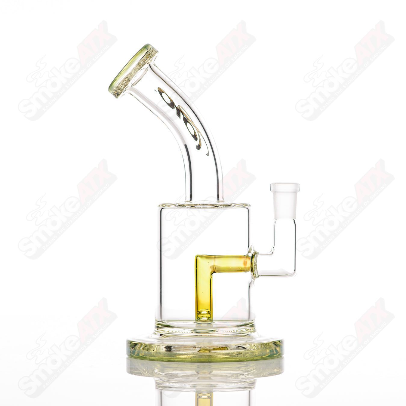1 10mm Macro XL w 2 Color Foot/Mouthpiece Toro Glass - Smoke ATX