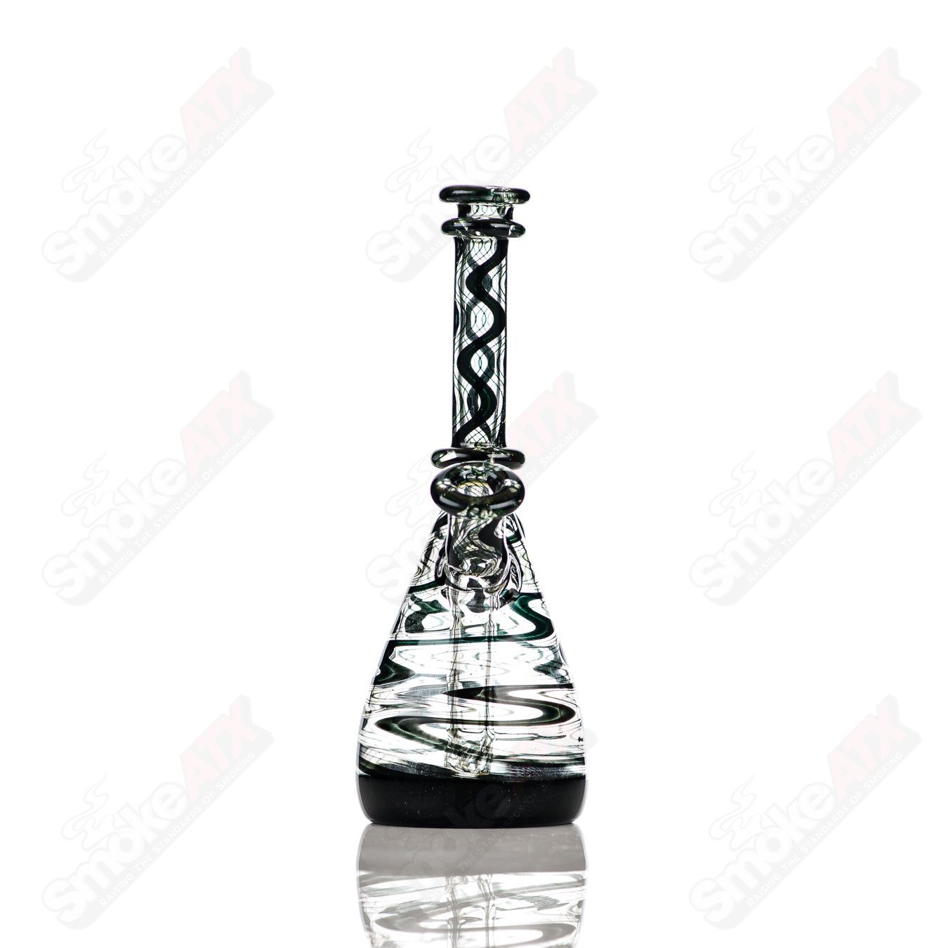 10mm UV secret rainbow mini tube glass waterpipe by Dustorm Glass, featuring vibrant rainbow and UV-reactive accents.