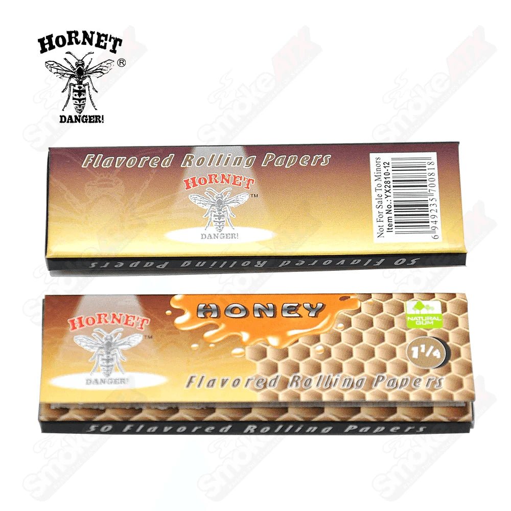 1 1/4in Honey Flavored Rolling Papers Hornet - Smoke ATX