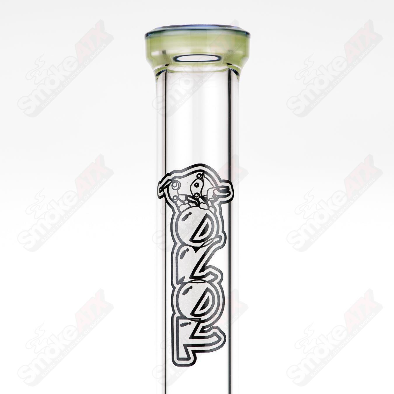 14mm Toro Mini Tree Glass Straight Tube with colorful accent design, featuring intricate glasswork and vibrant color details.