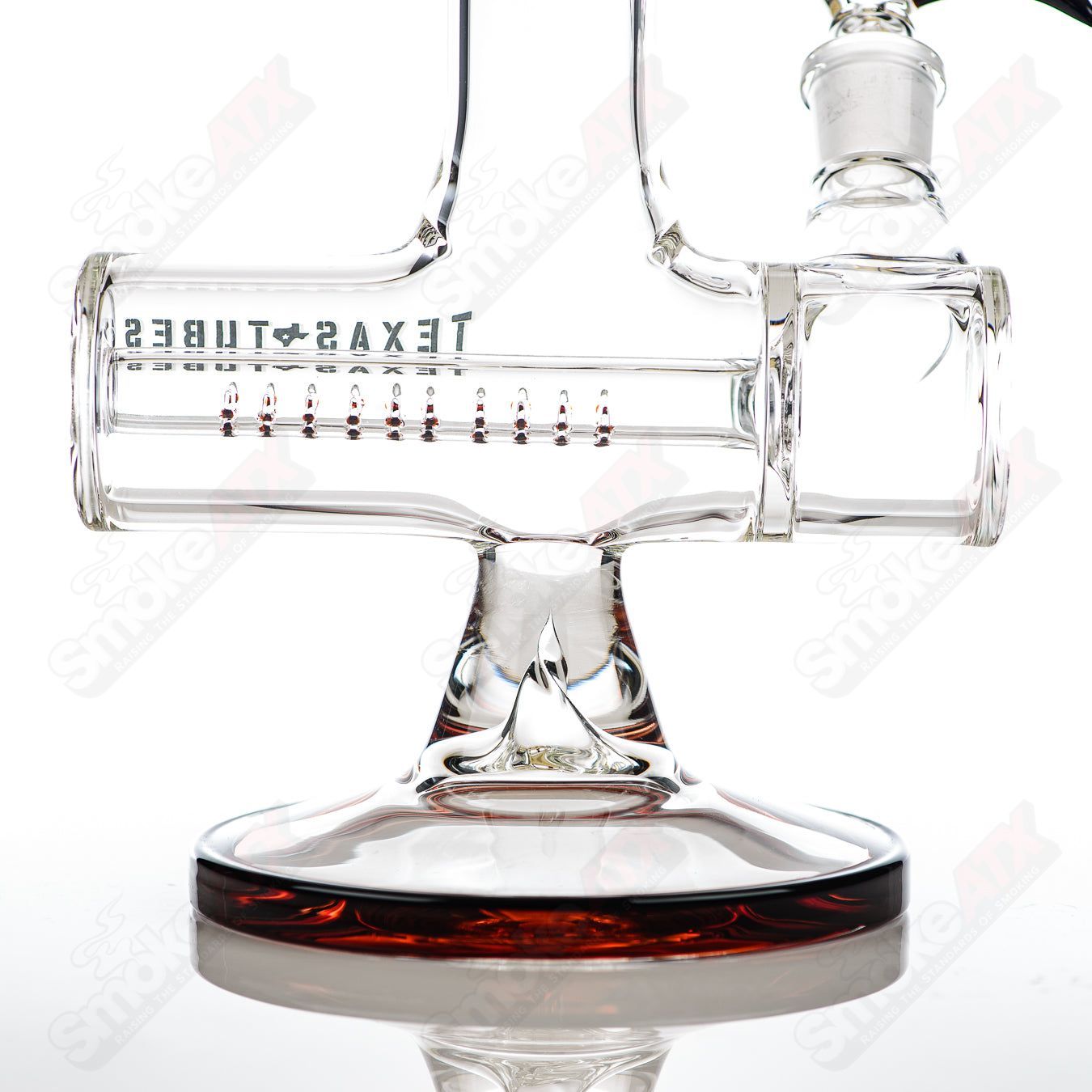 Colorful 17-inch Texas Tubes glass inline tubes measuring 50x5mm, designed for smoking or vaporizing.