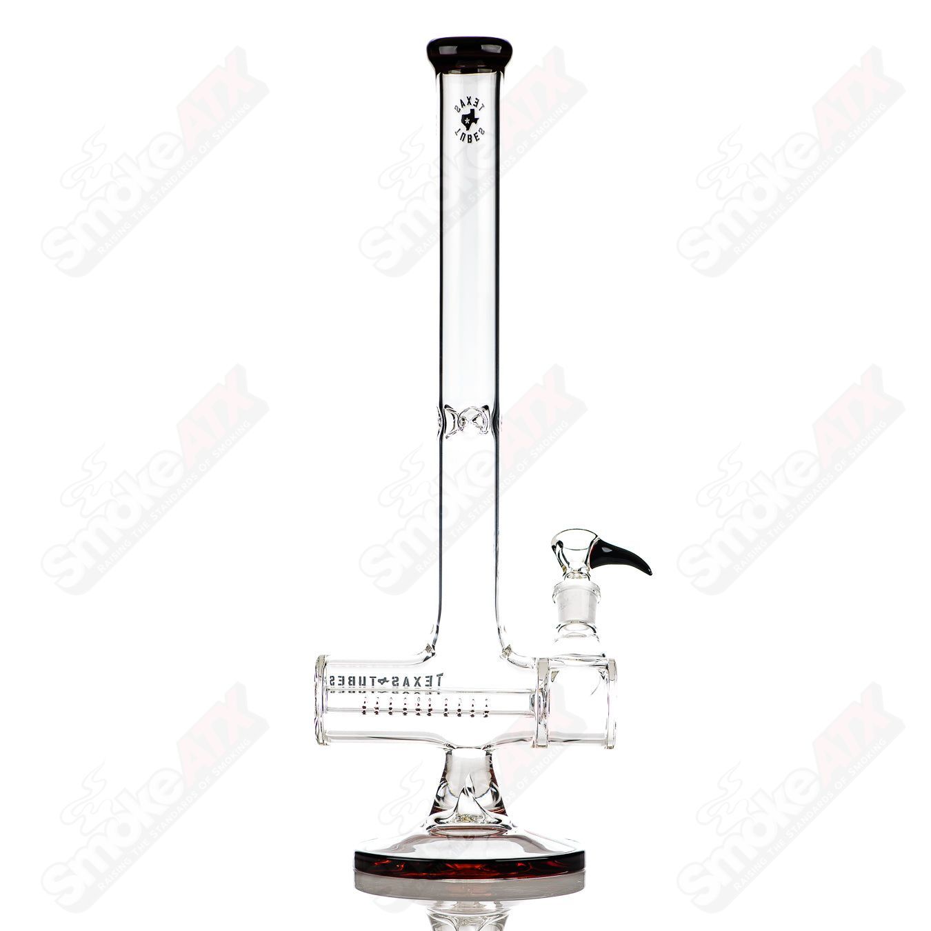 Colorful 17-inch Texas Tubes glass inline straight tubes with 50x5mm dimensions, designed for use with glass art and smoking devices.