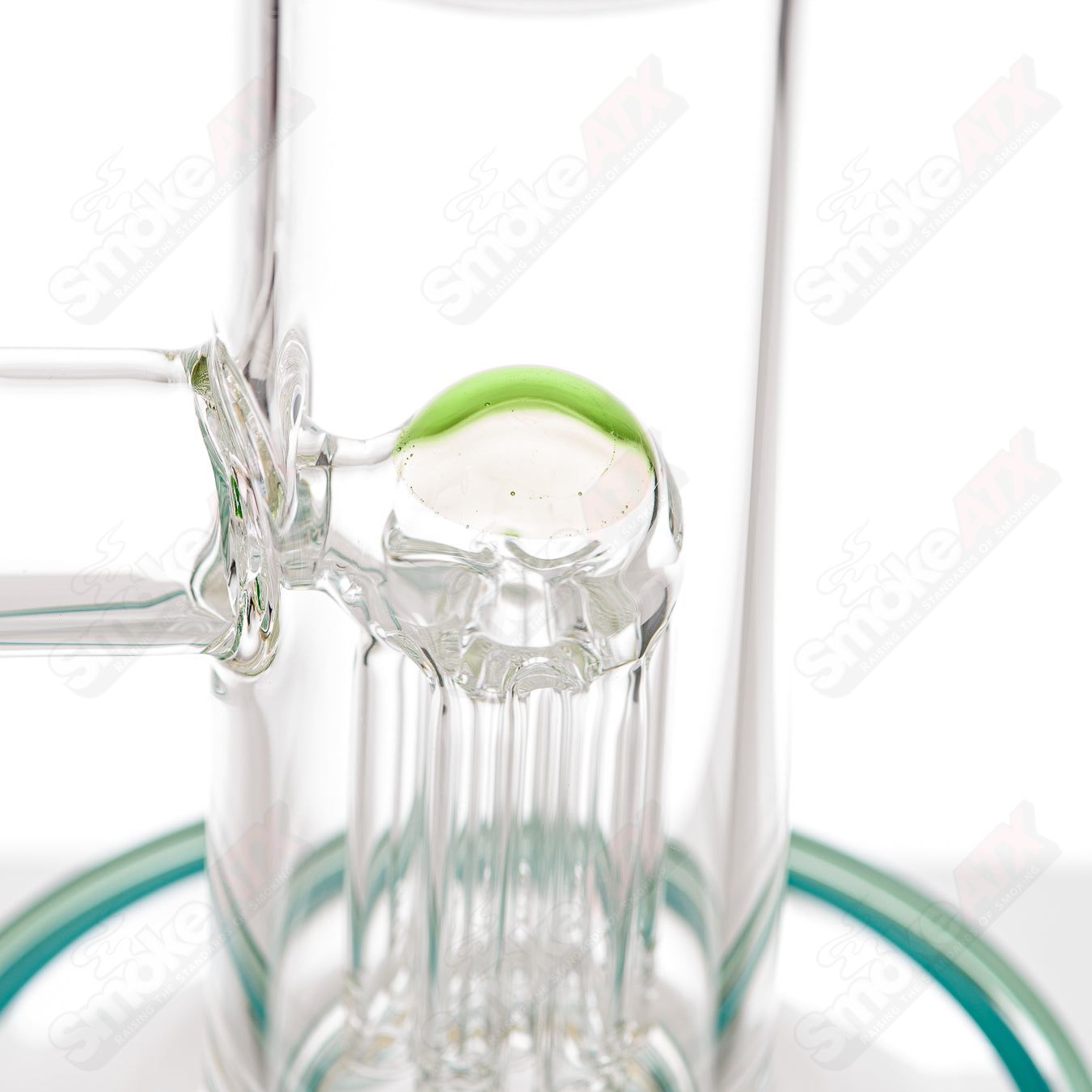Toro 18mm 7/13 arm perc straight glass tube with colorful cap for smooth smoking experience