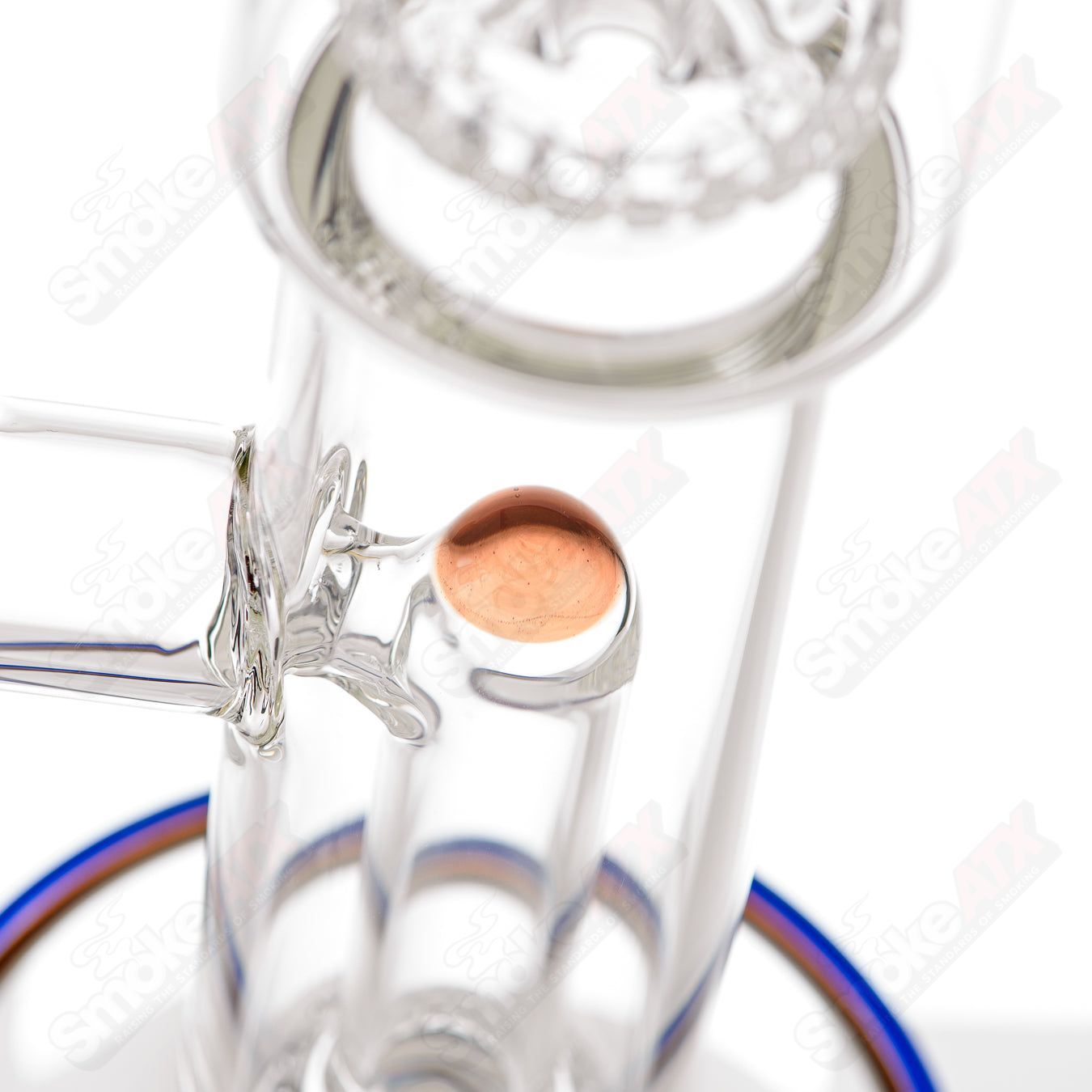 Toro 18mm full-size straight glass tube with circular joint, designed for use with Toro glass accessories.