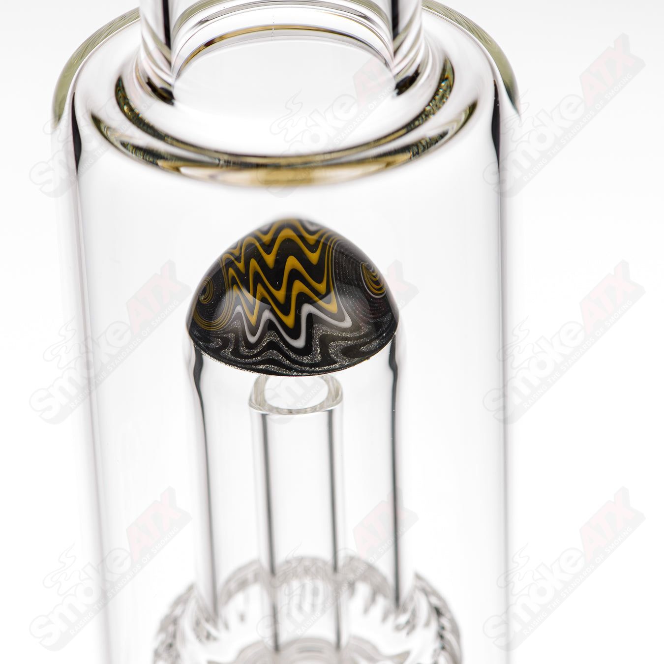Toro 18mm full-size circ to circ glass straight tube with worked sections, designed for smooth smoking experience.