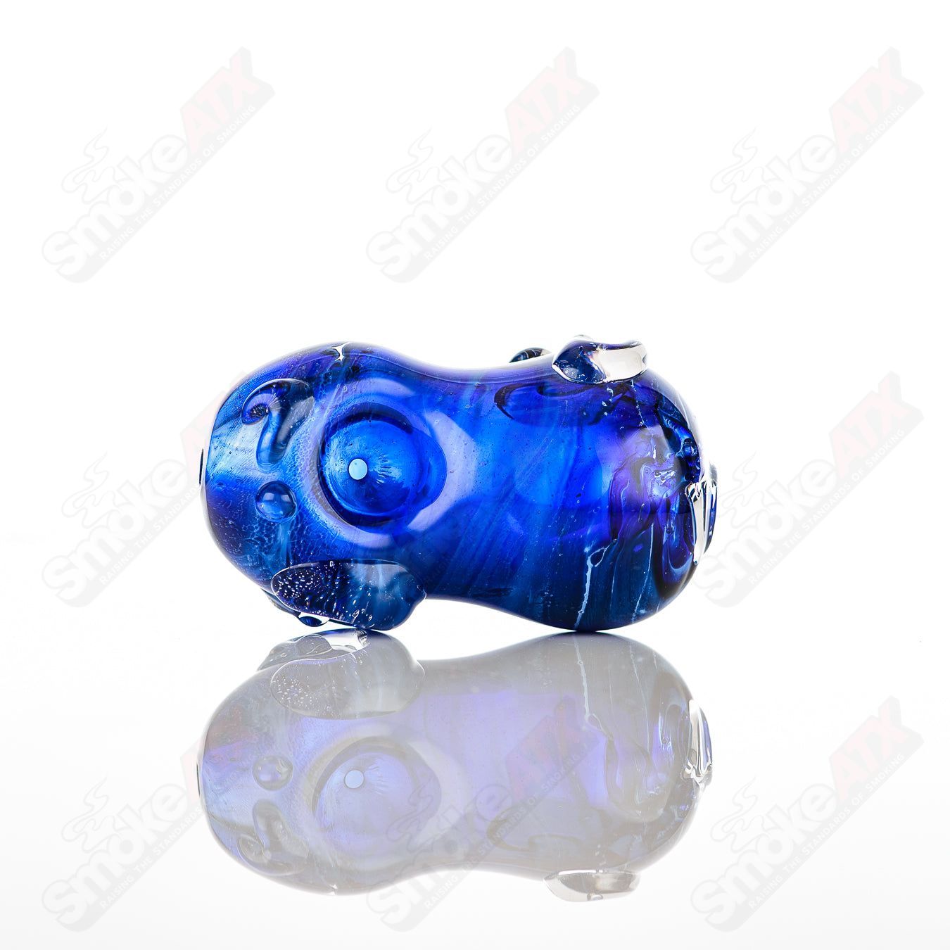 Glass by Nobody Bean Spoon Glass pipe with clear glass and a bean-shaped bowl for smoking or display.