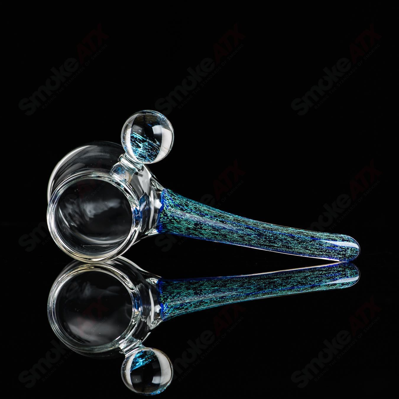 Justin Freeman Dichro Proxy Attachment made of colorful glass, designed as a unique glass accessory for jewelry or decorative use.