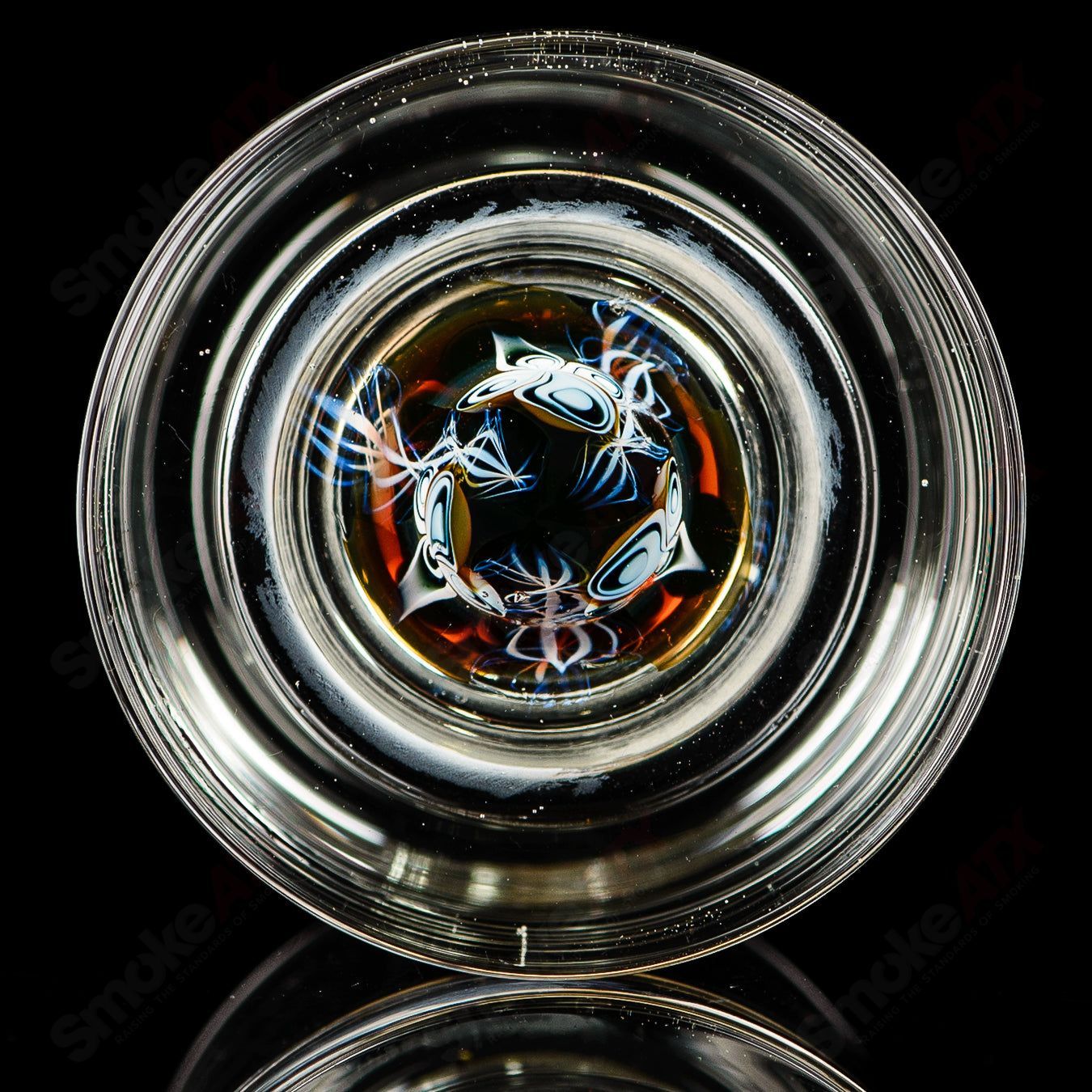 Indo Glass Dot Stack Shot Glass, a clear heady glass cup with a 1-dot stack design, perfect for drinking shots.