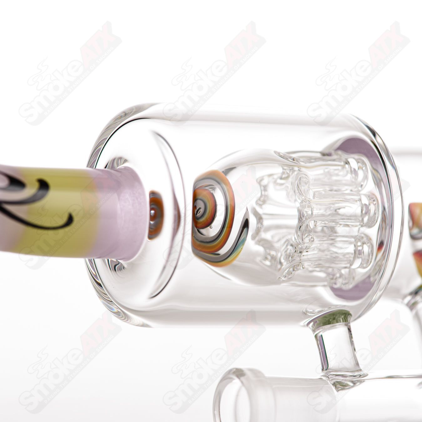 Toro Double Macro 8-Arm Tree Glass concentrate rig with full color UV accent foot and mouthpiece, detailed glass design.