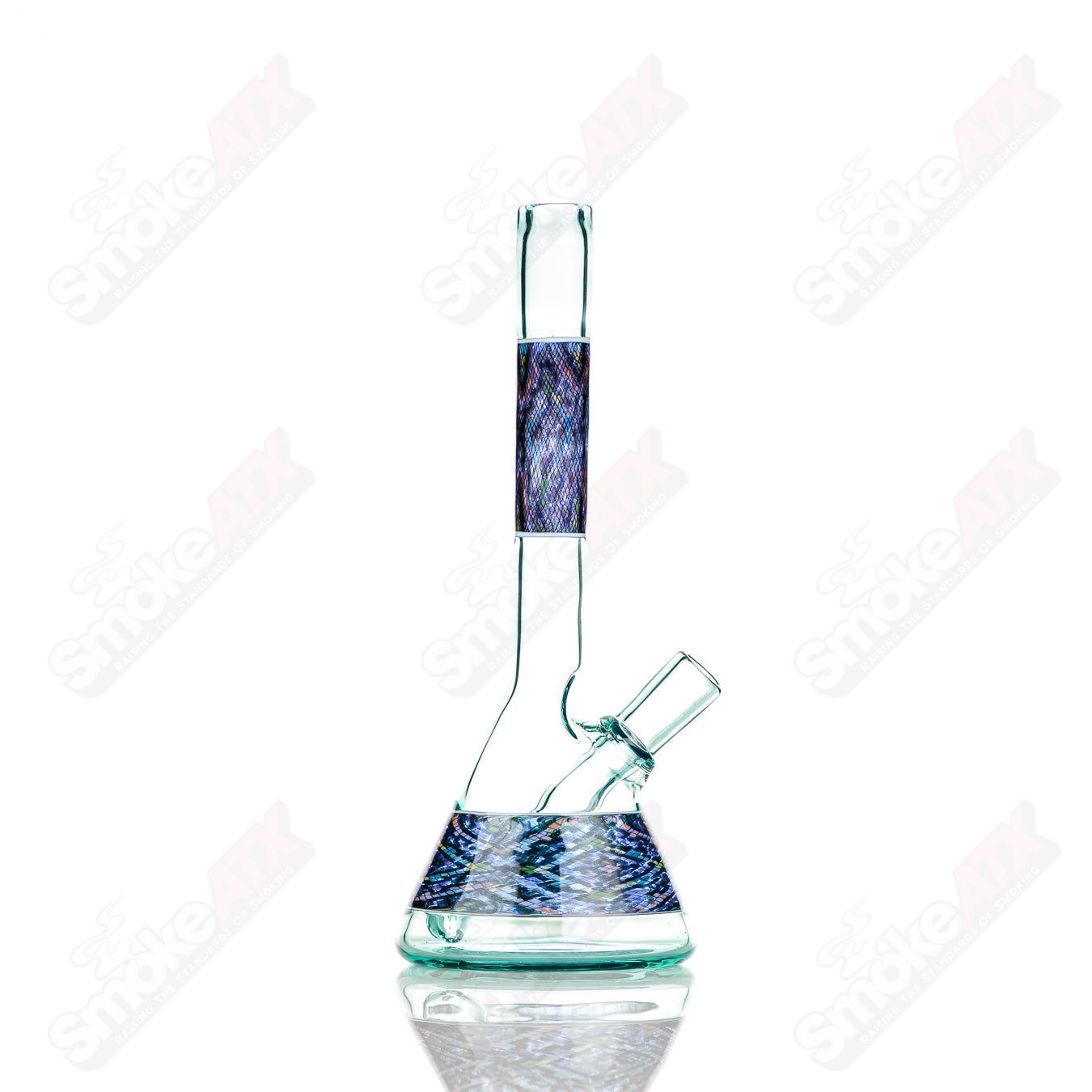 John W Glass Filla Tube, a colorful heady glass concentrate rig with intricate designs and a sturdy glass build.