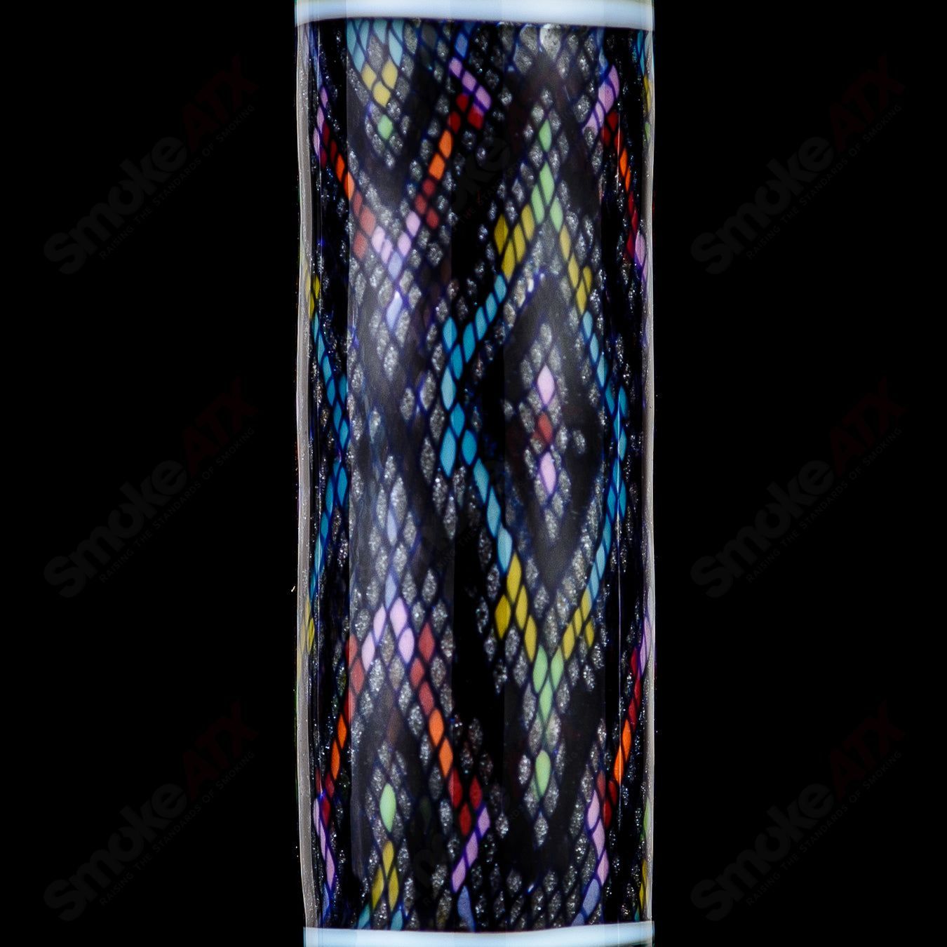 John W Glass Filla Tube heady glass concentrate rig with clear glass and intricate design, ideal for concentrate vaporization.