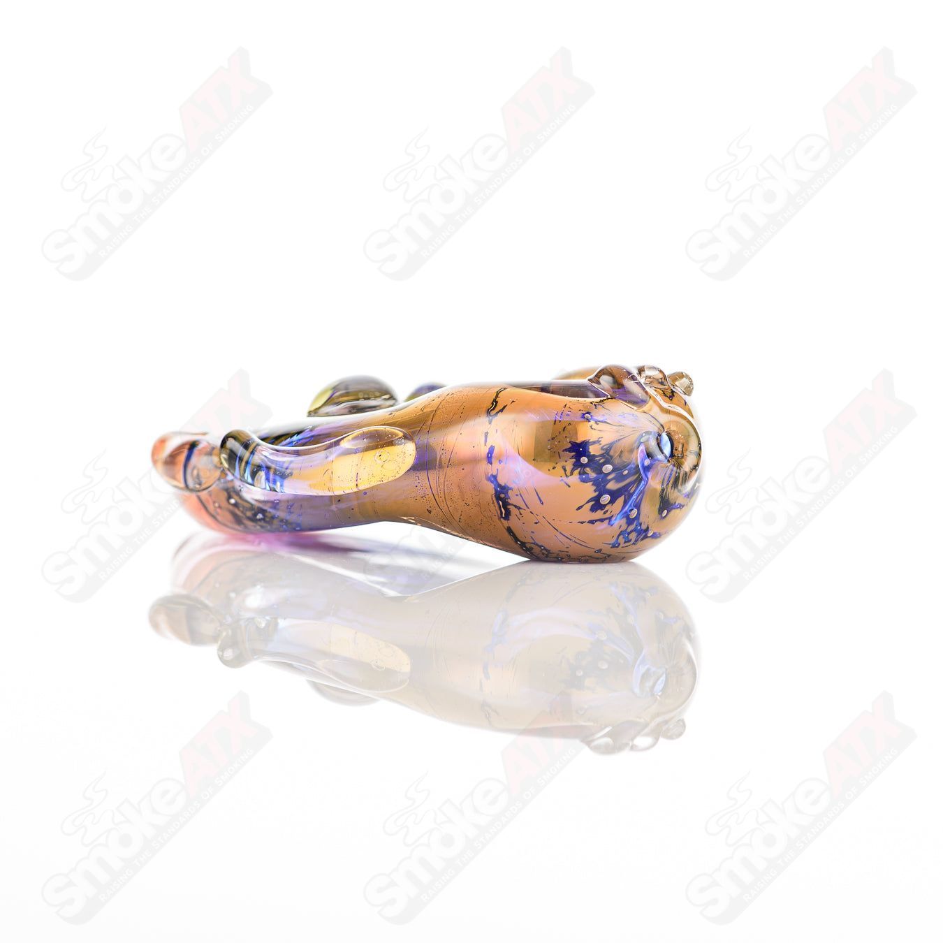 Glass Goddess Pipe by Nobody, clear glass pipe featuring intricate goddess design, ideal for smoking accessories.