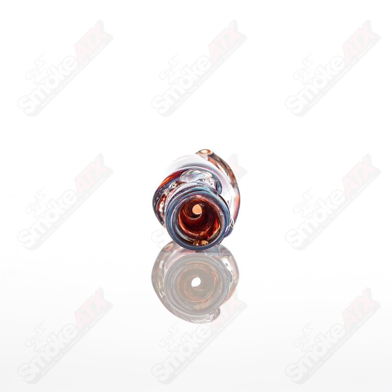 Large Glass Chillum by Nobody, clear glass smoking pipe with simple design, ideal for discreet use and easy handling.
