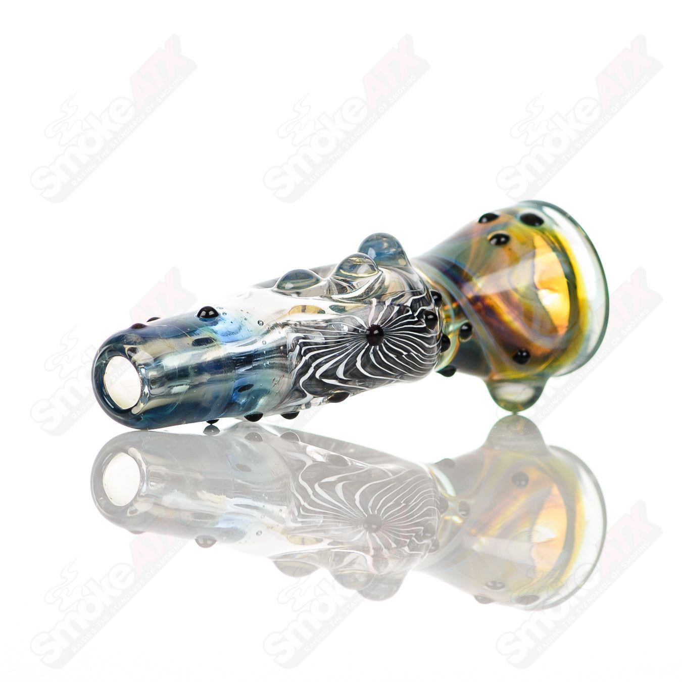 Large glass donut chillum by Baby Dabs, featuring a colorful donut design, perfect for Baby Dabs dabbing sessions.