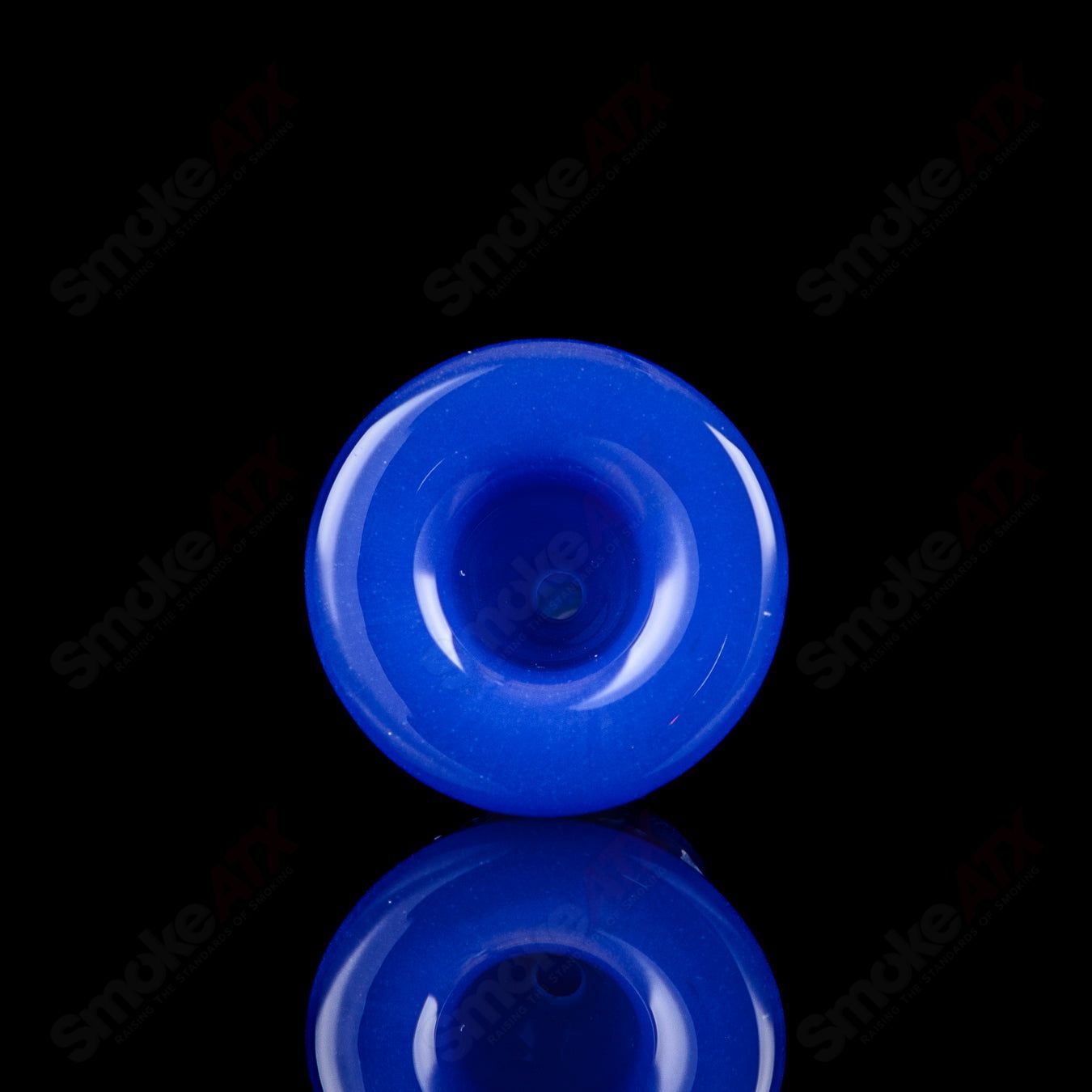 Blue Cheese Blasted Space Cadet beaker by Illadelph, clear glass heady beaker with blue accents and detailed craftsmanship.