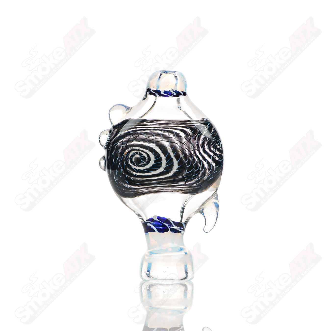 Small glass Chillum baby dabs by Baby Dabs, handheld concentrate pipe with sleek design and clear glass construction.