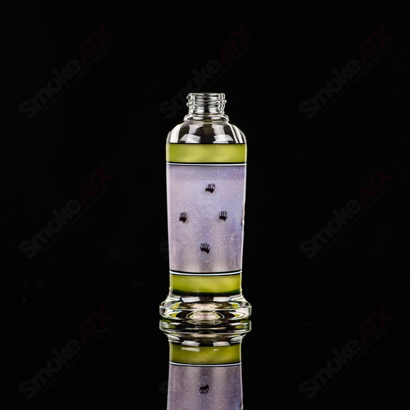 Micro Glass Heady Glass Spray Bottle SPG x Micro, clear glass with spray nozzle and branded design for versatile use.