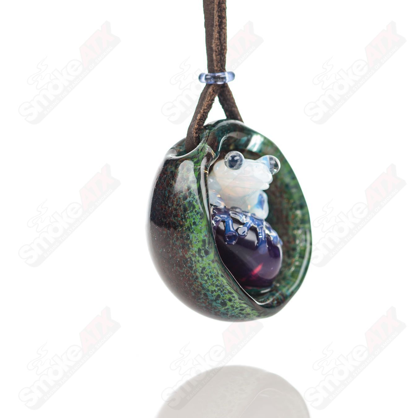 1 Tier 3 Frog Pendant Kengtaro Glass - Smoke ATX