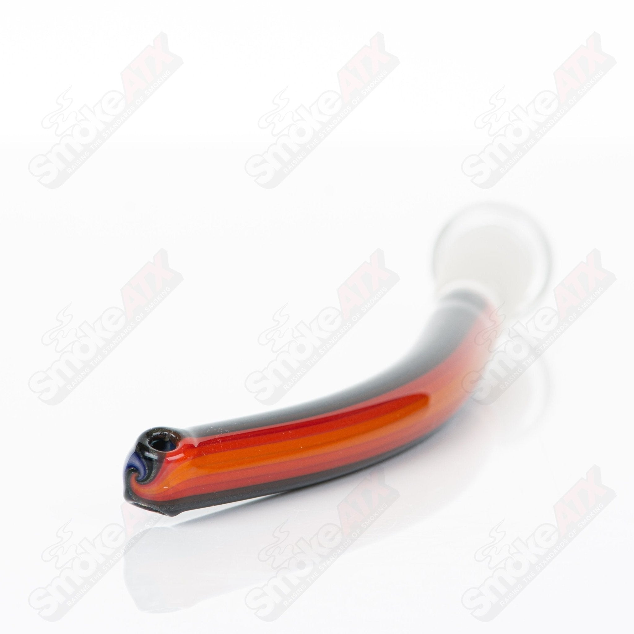 Devo Wig Wag Tube with slide, beaker-style heady glass smoking pipe featuring colorful glass art design.