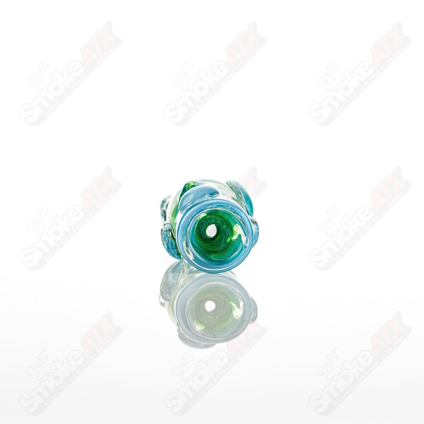 Large glass chillum by Nobody, clear and smooth with a cylindrical shape, designed for easy handling and smoking sessions.