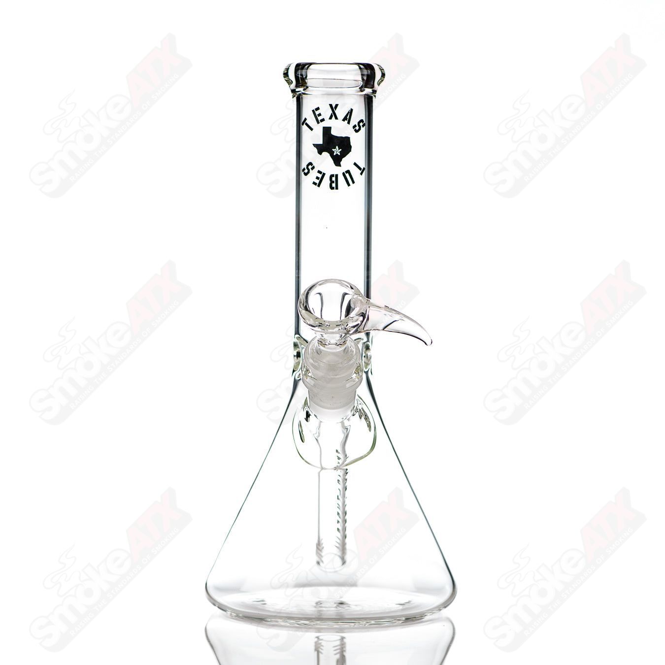 10-inch glass beaker with 14mm opening from Texas Tubes, sturdy laboratory-style glassware suitable for scientific use