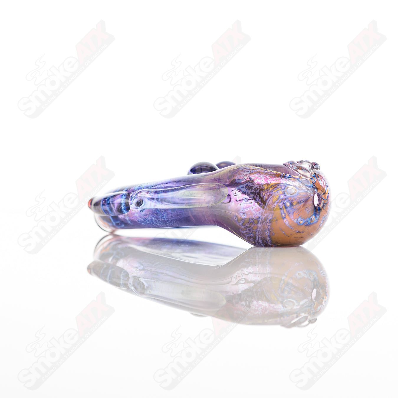 Glass Goddess Pipe by Nobody, clear glass pipe featuring intricate goddess design, ideal for smoking accessories.