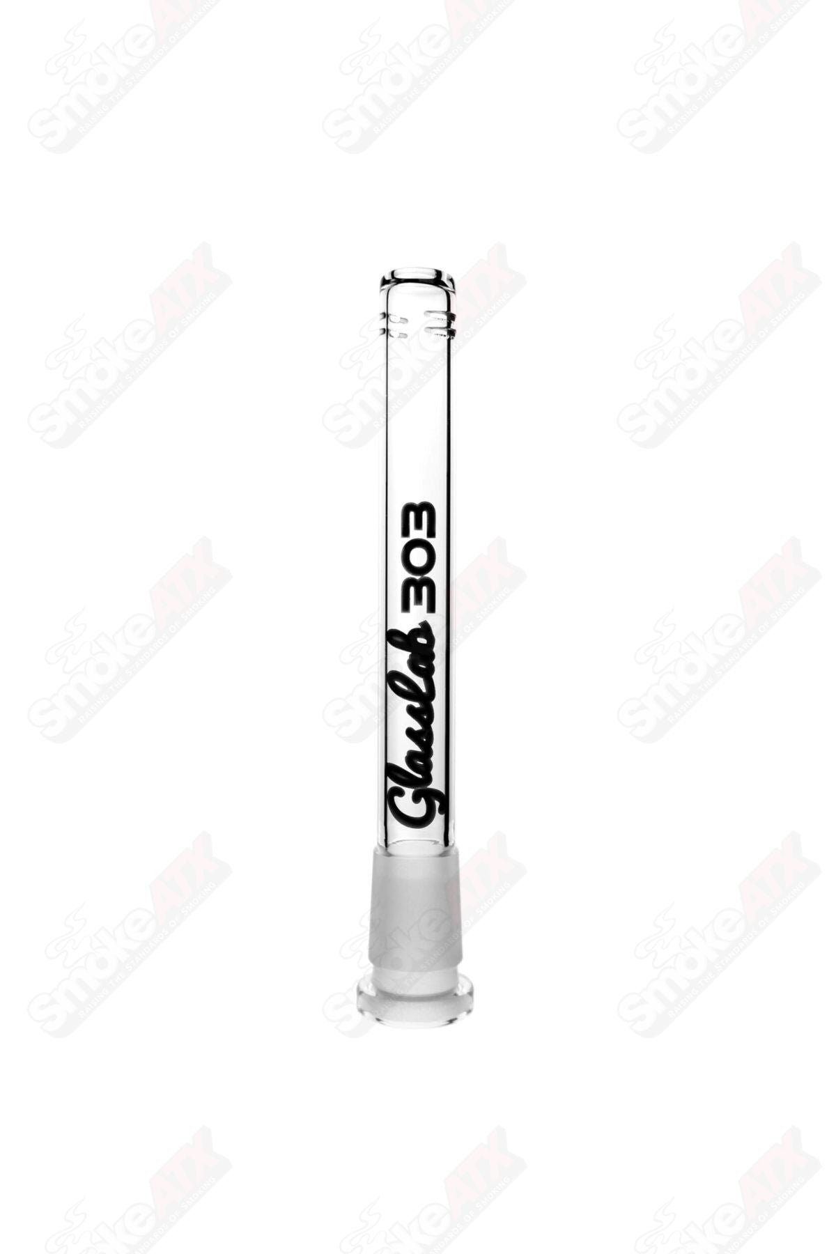 12in 14mm Simple Beaker w Color Accent GlassLab 303 Red Elvis - Smoke ATX
