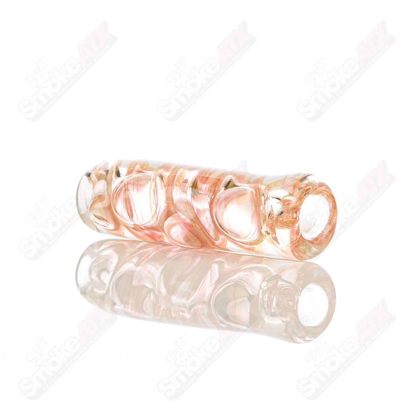 Texas Hot Glass Taster #13 Chillum glass pipe with clear design and compact shape for discreet use and easy handling.