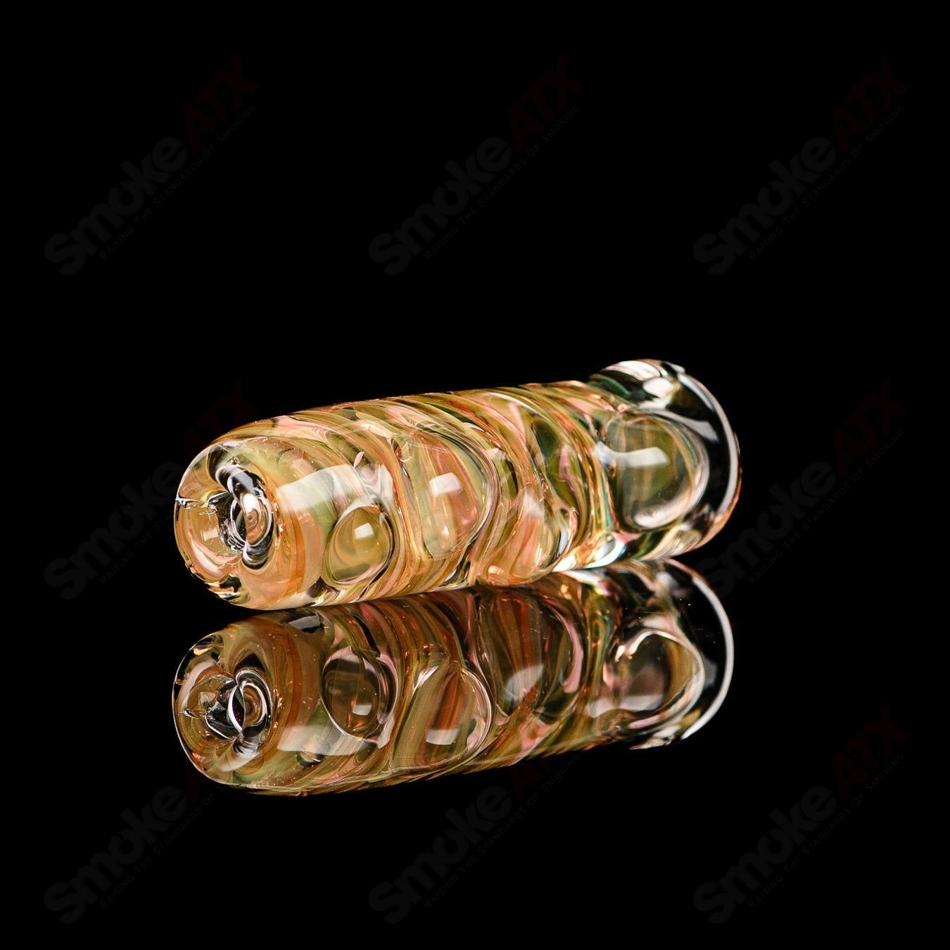 Texas Hot Glass #13 Taster chillum glass with clear design and compact shape, used for smoking purposes.