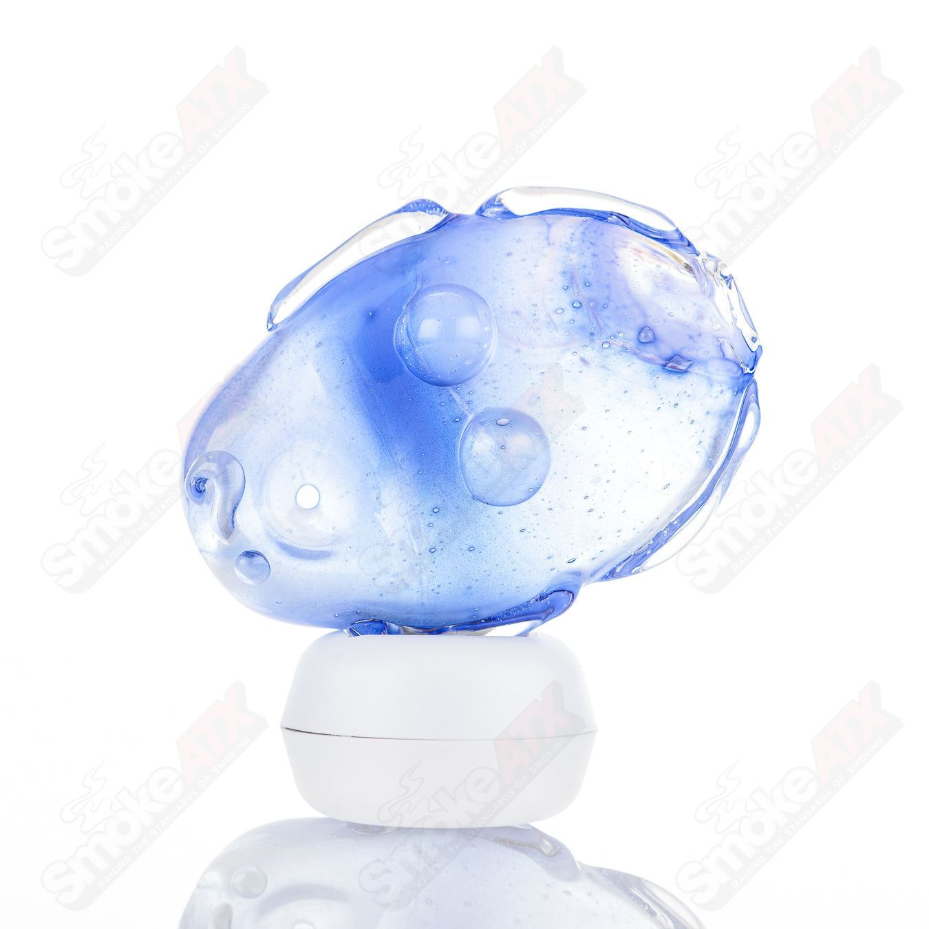 Glass pipe featuring a Goddess design by Nobody, showcasing intricate glass craftsmanship and detailed artwork.