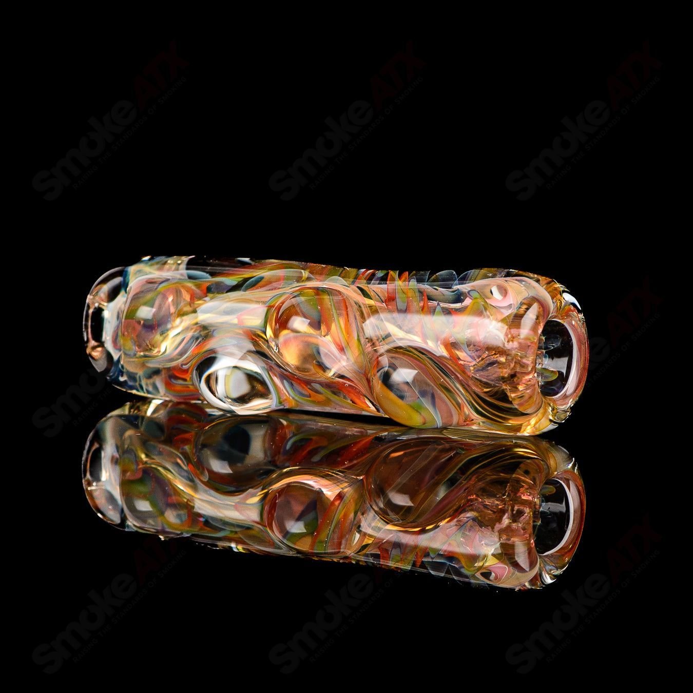 Texas Hot Glass 14 Taster Chillum glass pipe with clear design and smooth mouthpiece for smoking enjoyment.