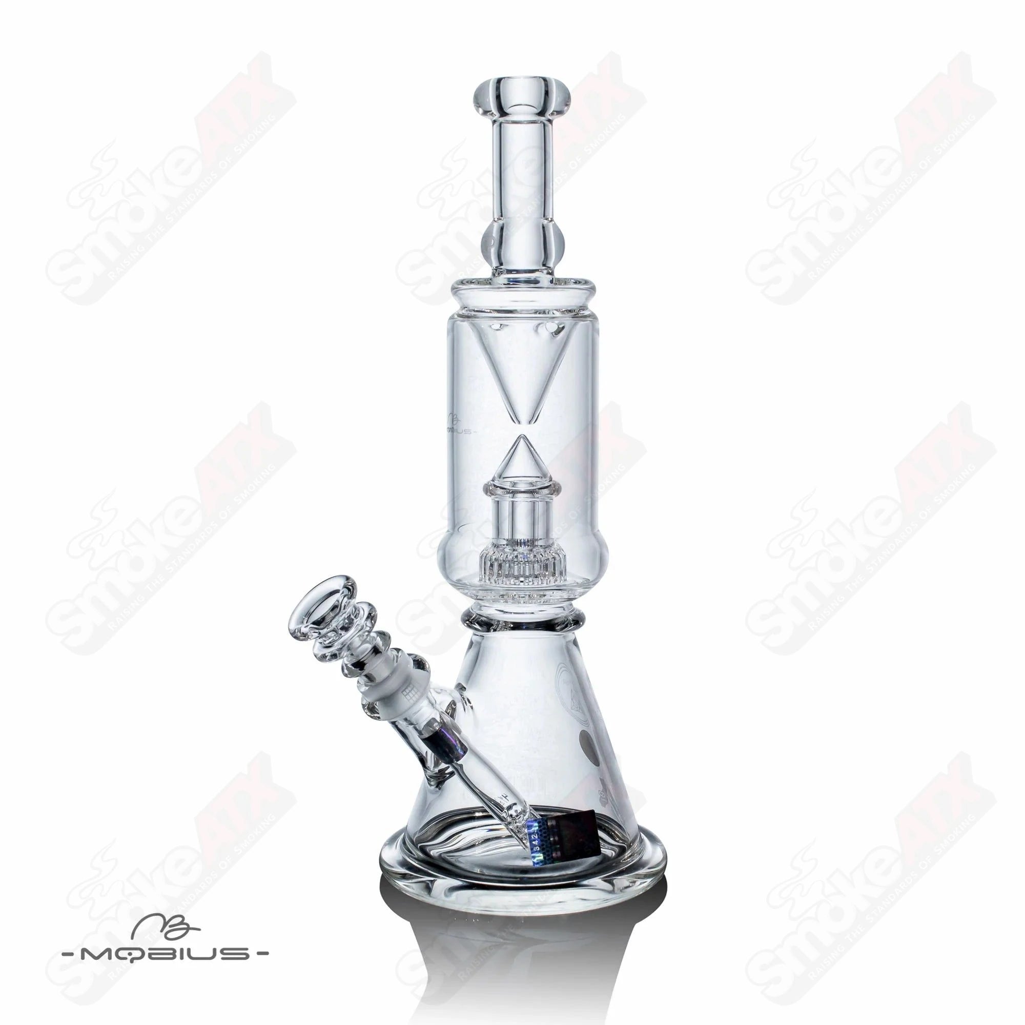 Mobius 14-inch glass beaker with a clear, cylindrical design and a wide mouth for easy handling and pouring.