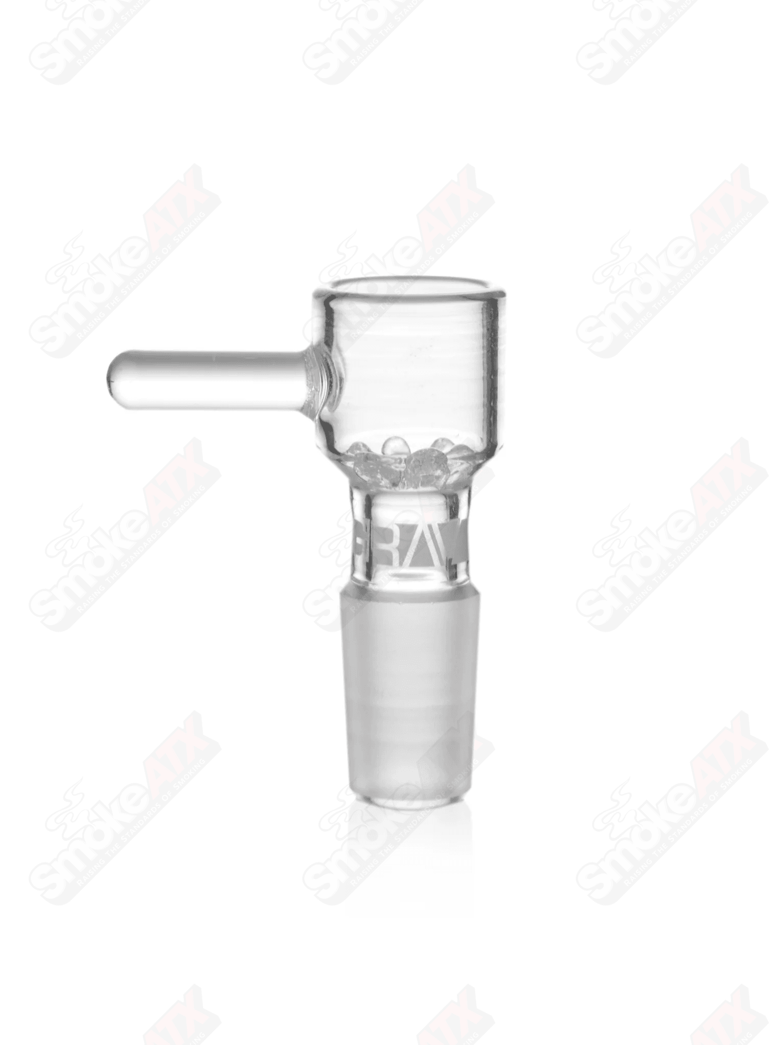 14mm Grav Octobowl glass bowl with octagonal design, transparent glass, and smooth finish for smoking accessories.