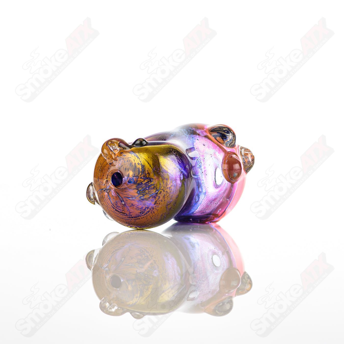Glass pipe called the 15 Bean Spoon by Nobody, featuring a clear glass design with a rounded bowl and smooth mouthpiece.