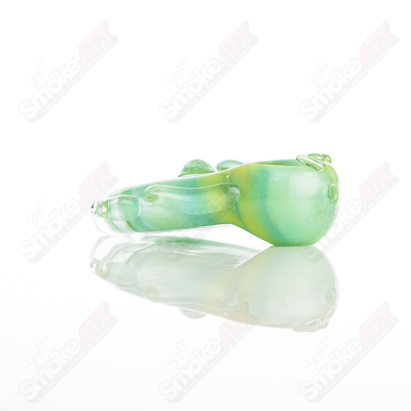 Glass Goddess Pipe by Nobody, a clear glass pipe featuring a detailed goddess design for smoking or display.