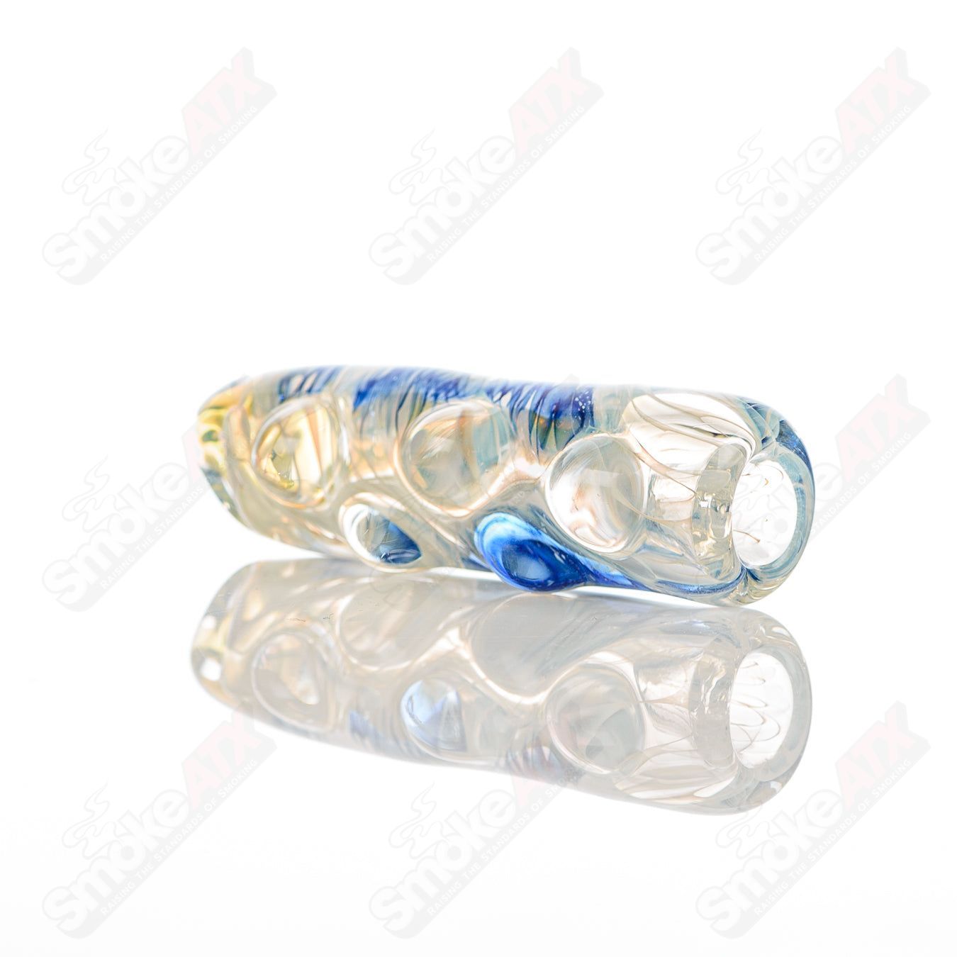 Texas Hot Glass #15 Taster Chillum glass for smoking, featuring a clear glass design with a compact, portable shape.