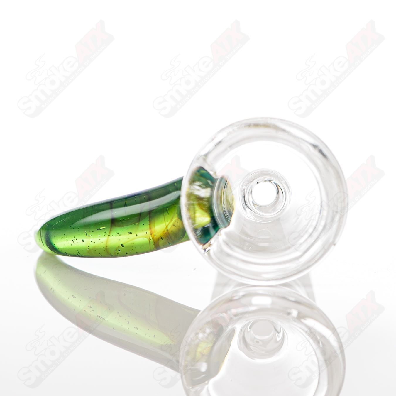16-inch Texas Tubes green energy twin 8-arm glass straight tube with 18mm diameter and multiple arm design.