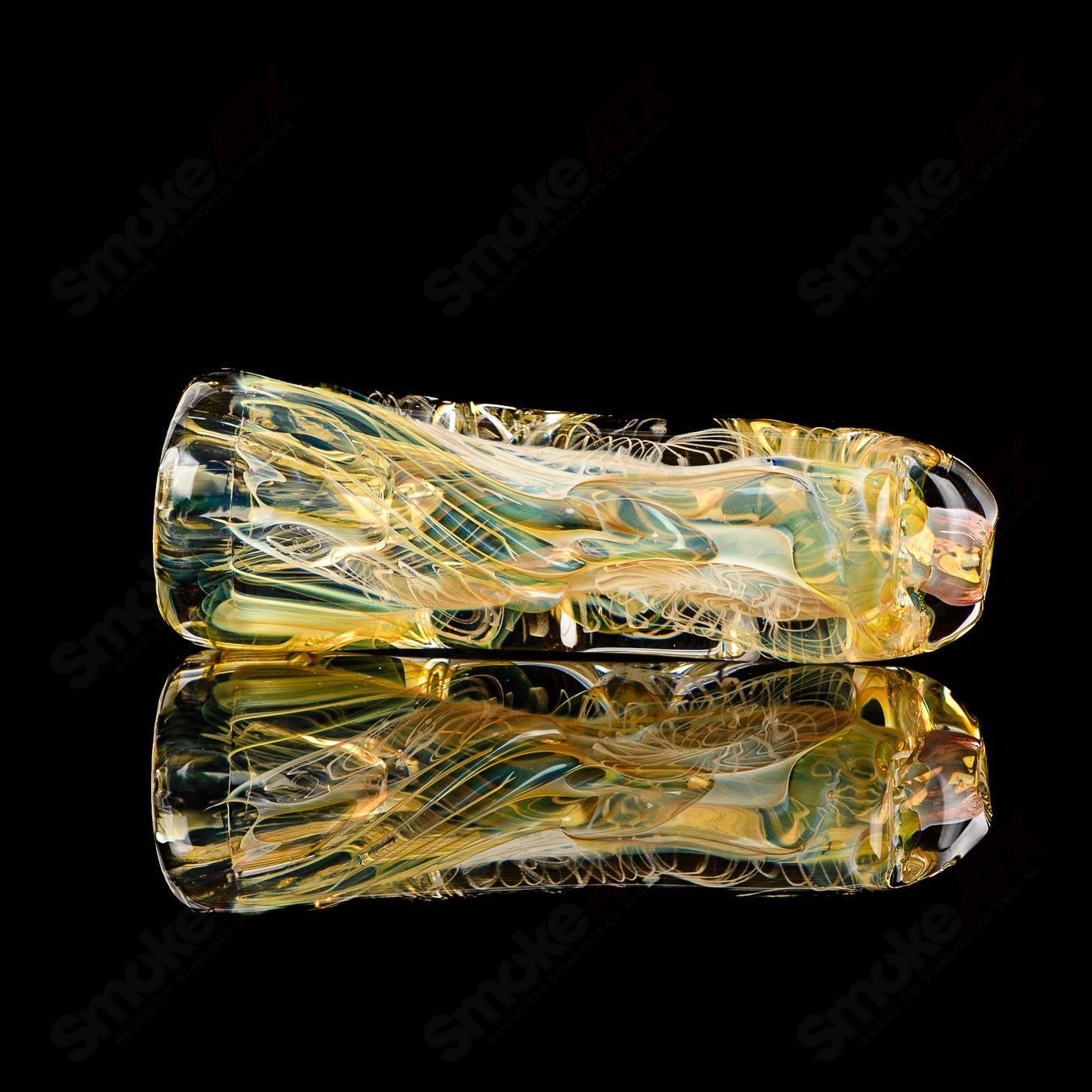 Texas Hot Glass 17 Taster Texas Hot Chillum glass for smoking, clear glass design with a compact, portable shape.