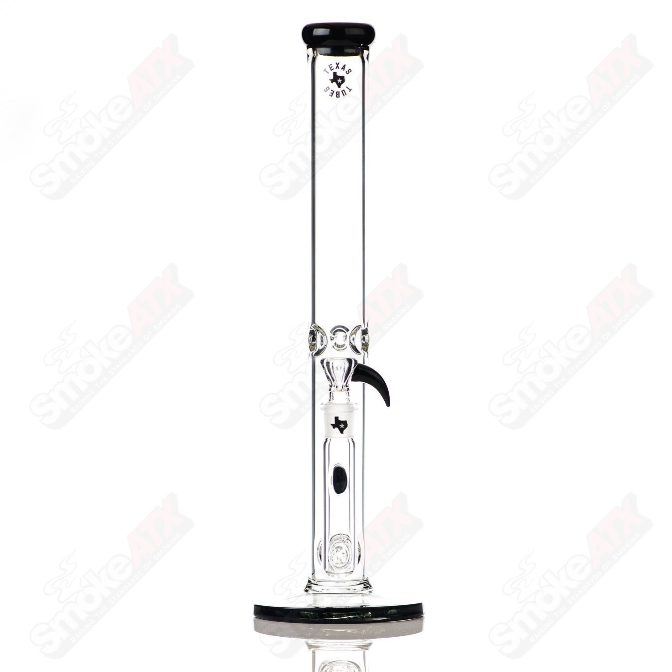 17-inch Texas Tubes Galaxy dual stemline waterpipe with 18mm glass joints, featuring a vibrant galaxy design.