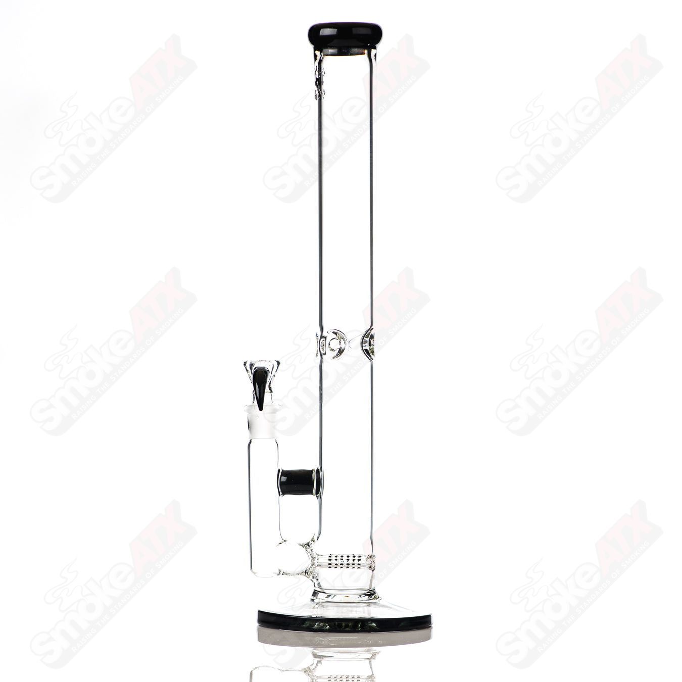 17-inch Texas Tubes Galaxy dual stemline waterpipe with 18mm joint, featuring colorful glass accents and a sleek design.