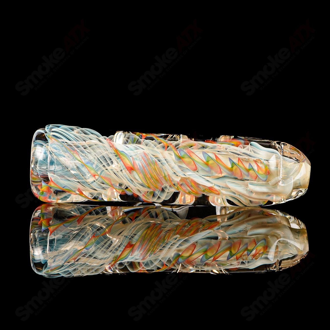 Clear glass Taster Texas Hot Chillum by Texas Hot Glass, featuring a compact design and smooth finish.