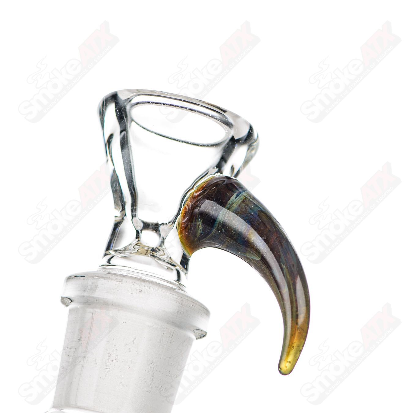 18-inch Texas Tubes glass inline to 8-arm percolator tube in mystery adventurine with 18mm diameter and straight design