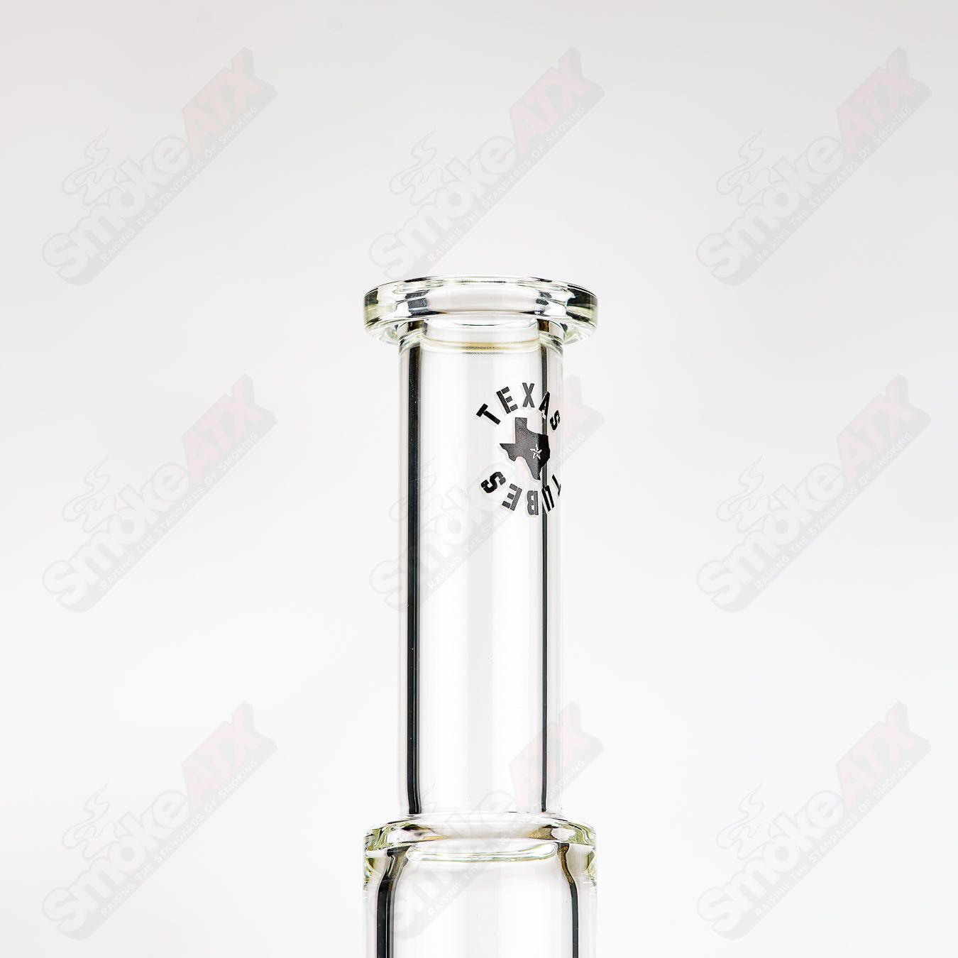 18-inch Texas Tubes Klein Recycler glass bong with twin 18mm uptake tubes and sleek design.
