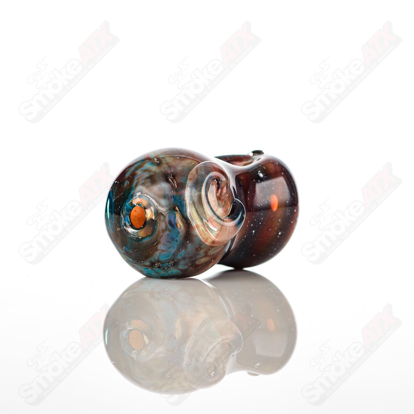 Glass pipe called the #19 Bean Spoon by Nobody, featuring a clear glass design with a rounded bowl and smooth stem.