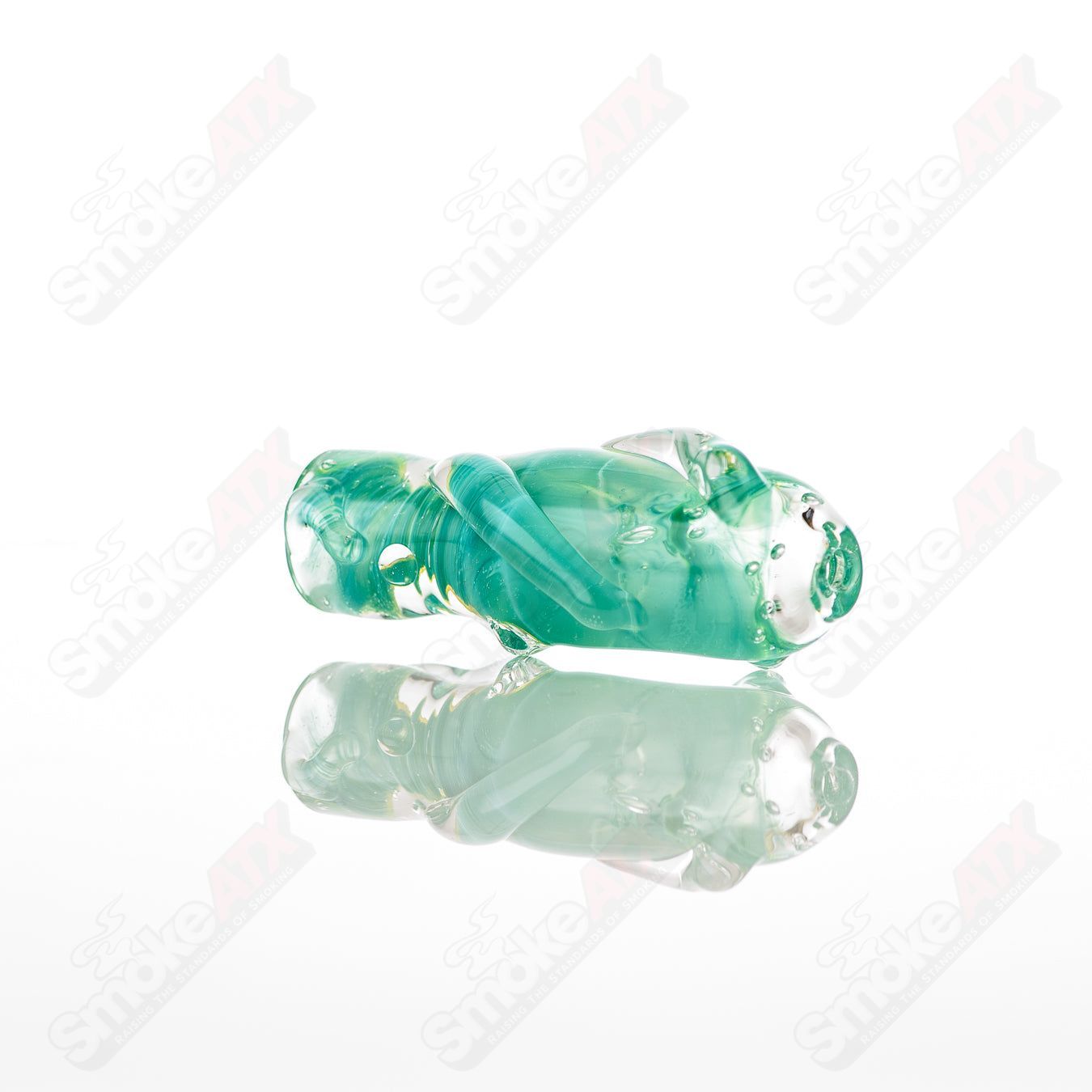Large glass chillum by Nobody, featuring clear glass construction and a cylindrical shape for easy handling and smoking.