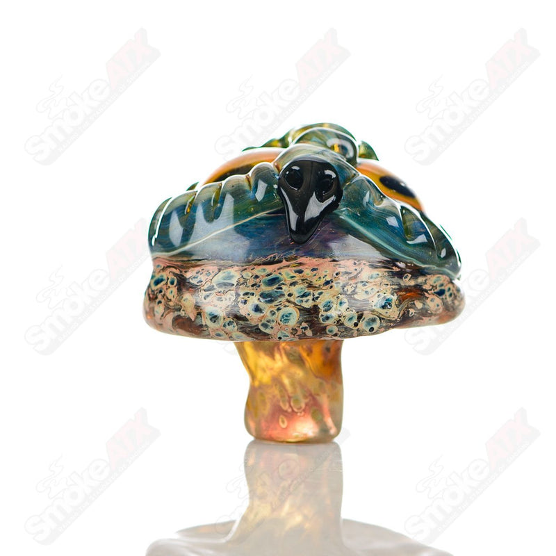 #7 Spotted Owl Carb Cap Four Winds Flameworks